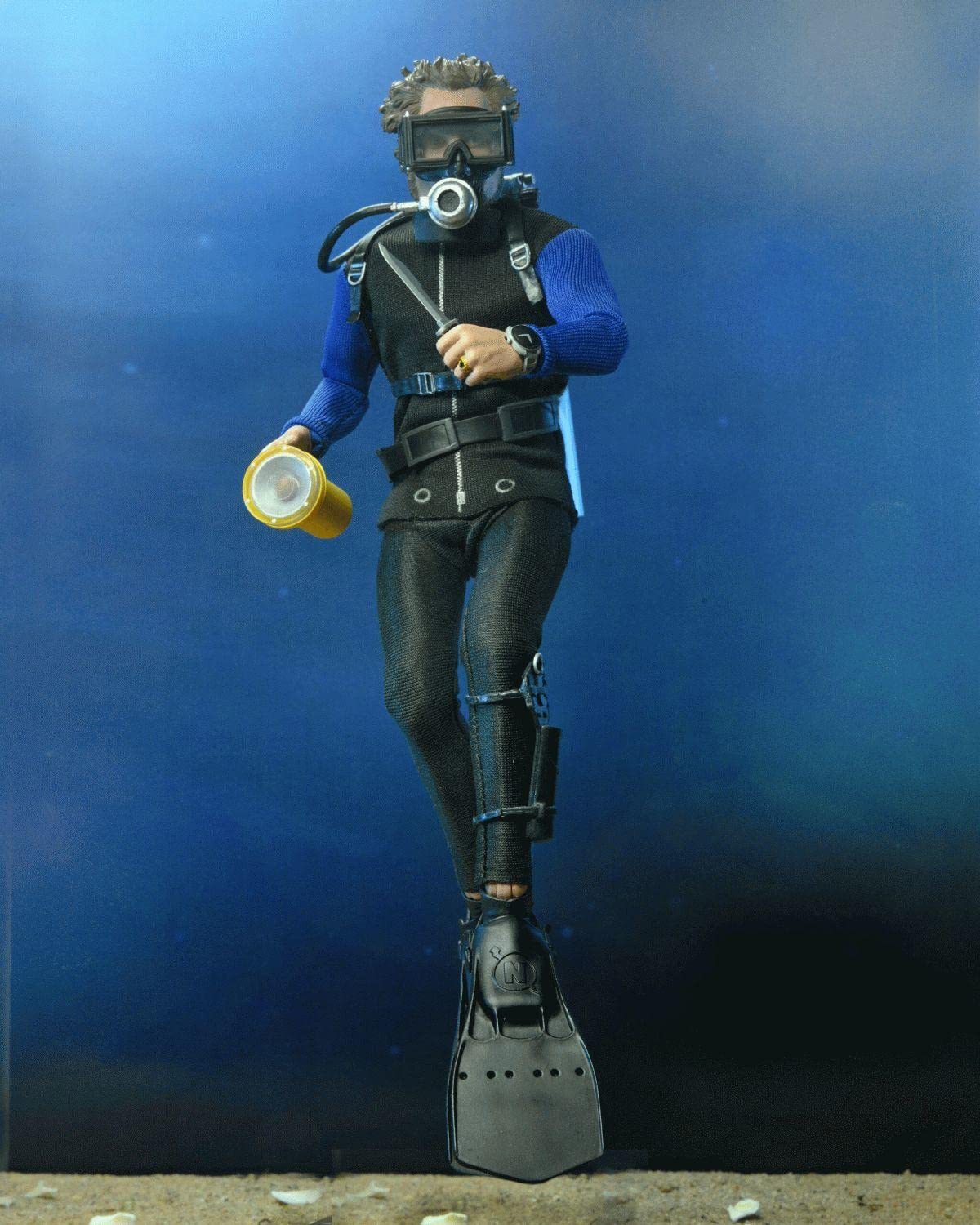 NECA Jaws Hooper knife included for rugged sea-detail.