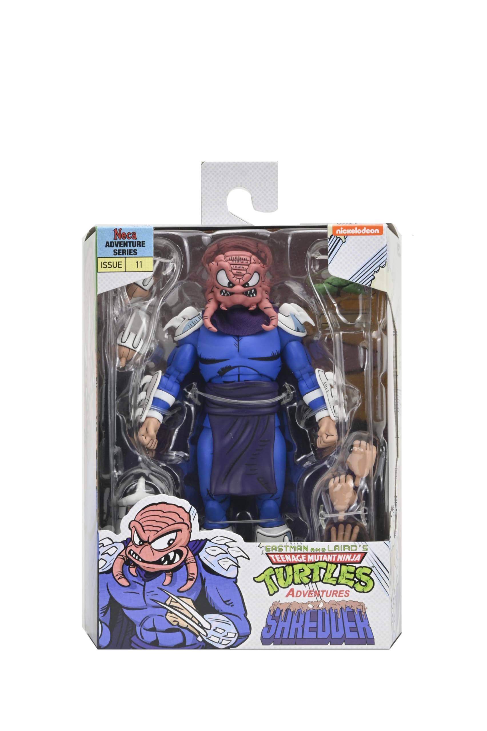NECA Krang-Shredder 7-inch figure with detailed sculpting for authentic display
