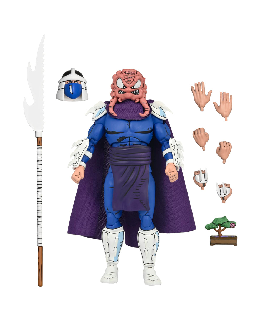 NECA Krang-Shredder figure with alternate head for pose variety