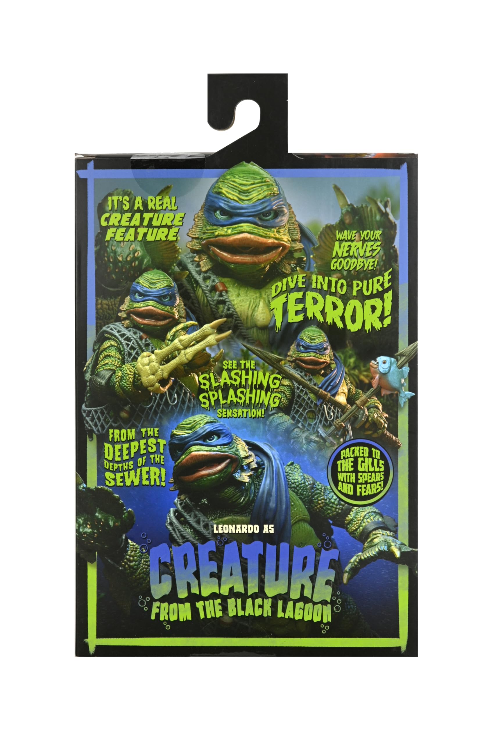 NECA Leonardo Creature back view showing sculpt and texture details