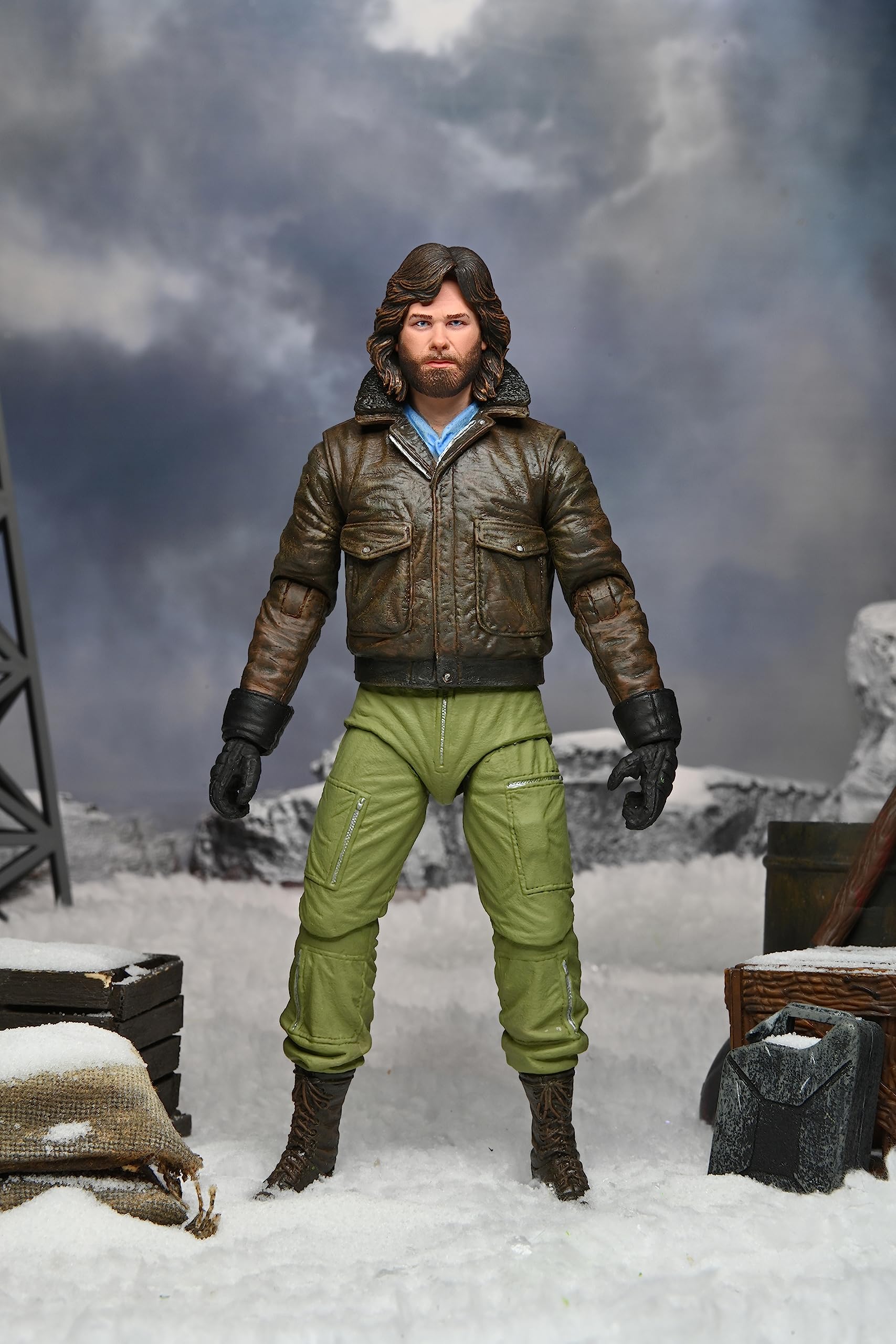 NECA MacReady tumbler and bottle props for authentic display scenes