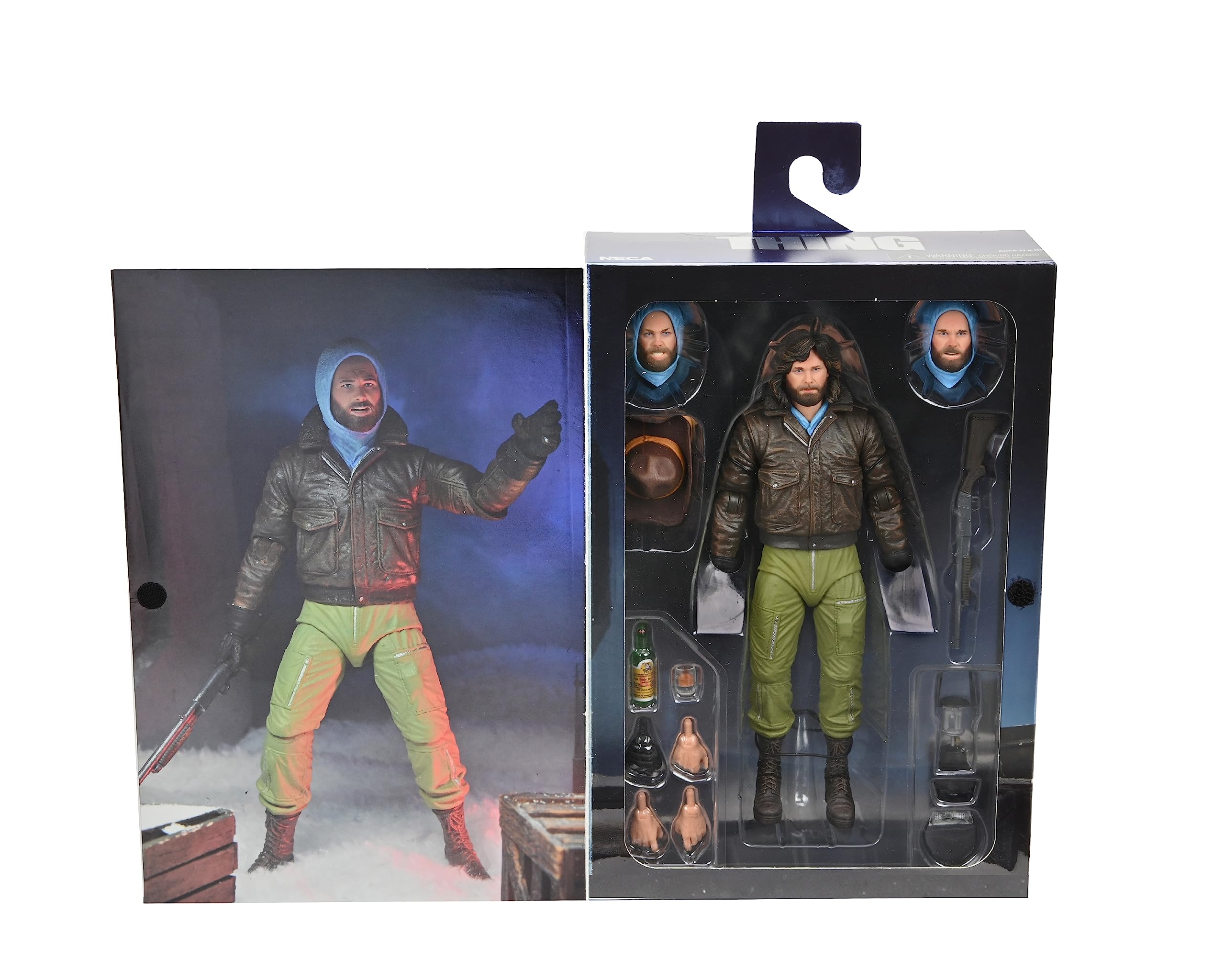 NECA MacReady lantern, rifle, and bottle accessories for realistic scenes