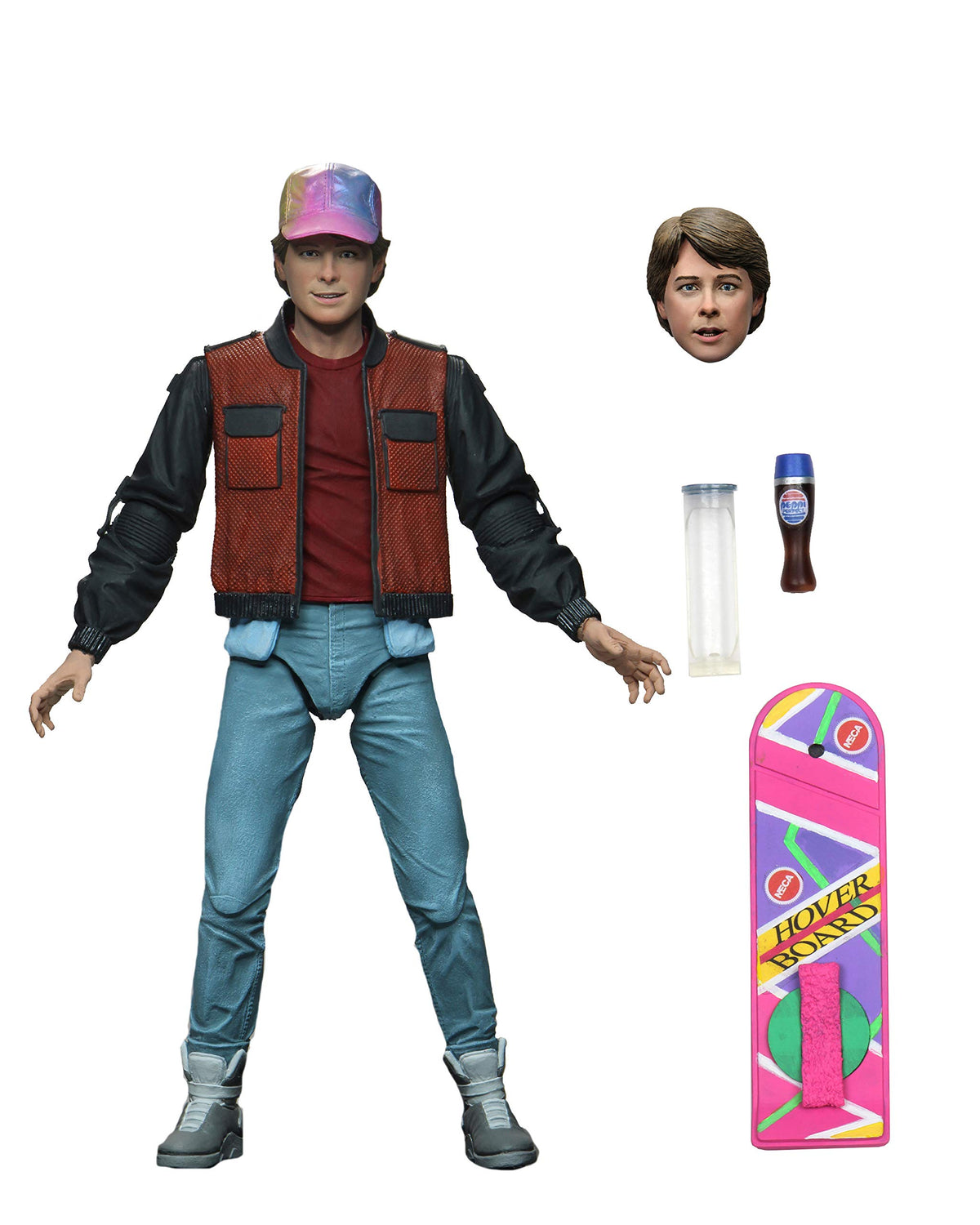 NECA Marty McFly Ultimate figure with autolacing jacket for display-ready poses.