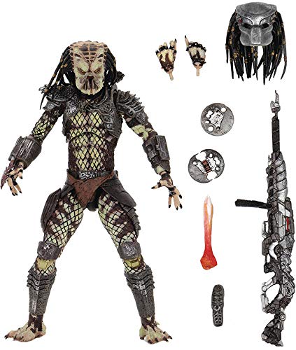 NECA Predator 2 Scout Predator accessories including interchangeable heads and weapons for versatile display