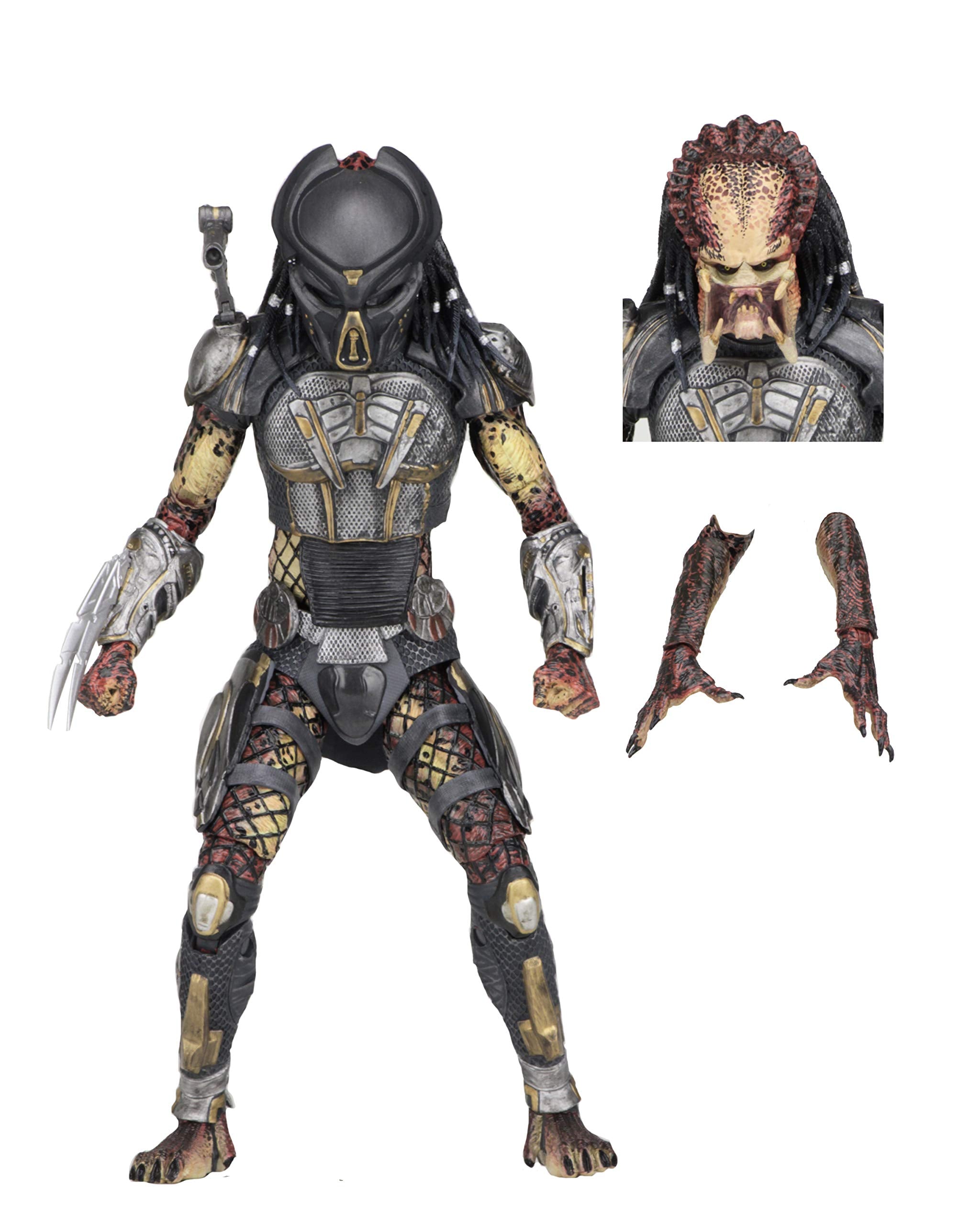 NECA Predator 2018 figure front view for dynamic display and impressive scale.