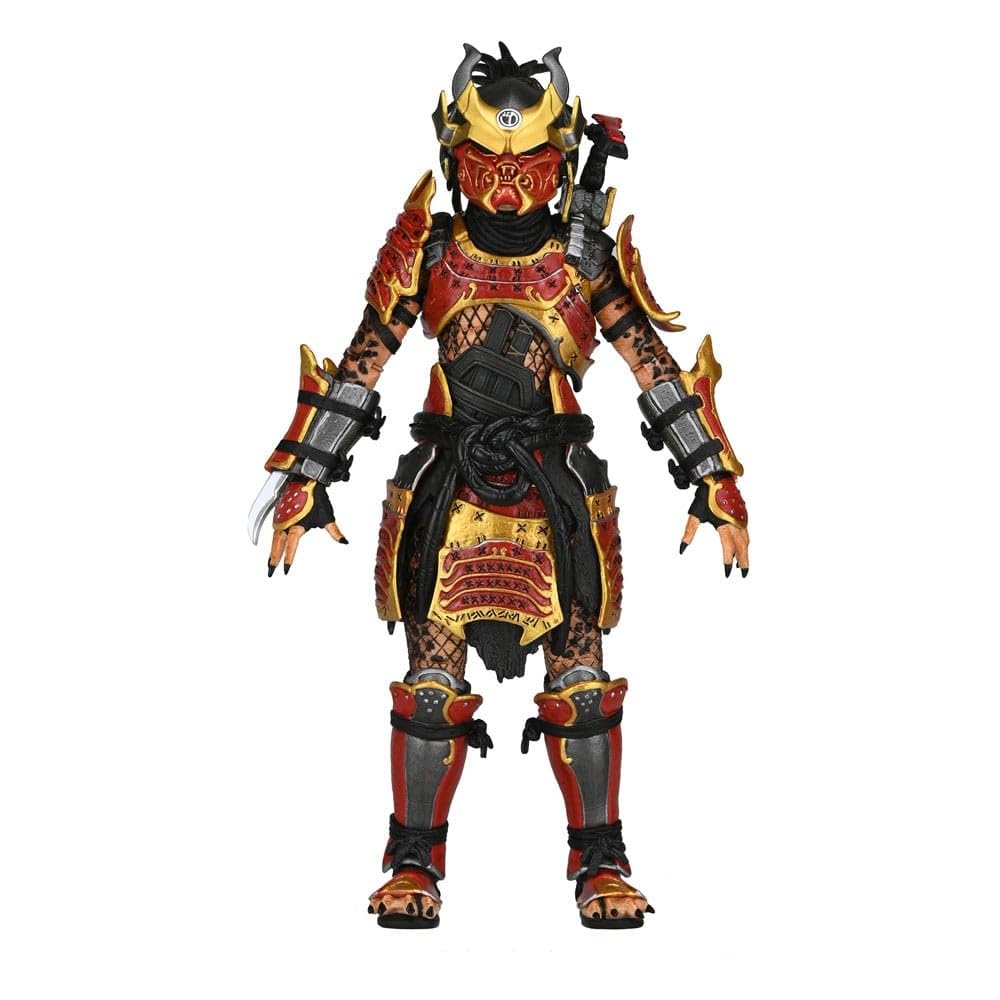 NECA Predator Samurai front view highlights armor detailing for display and collection.