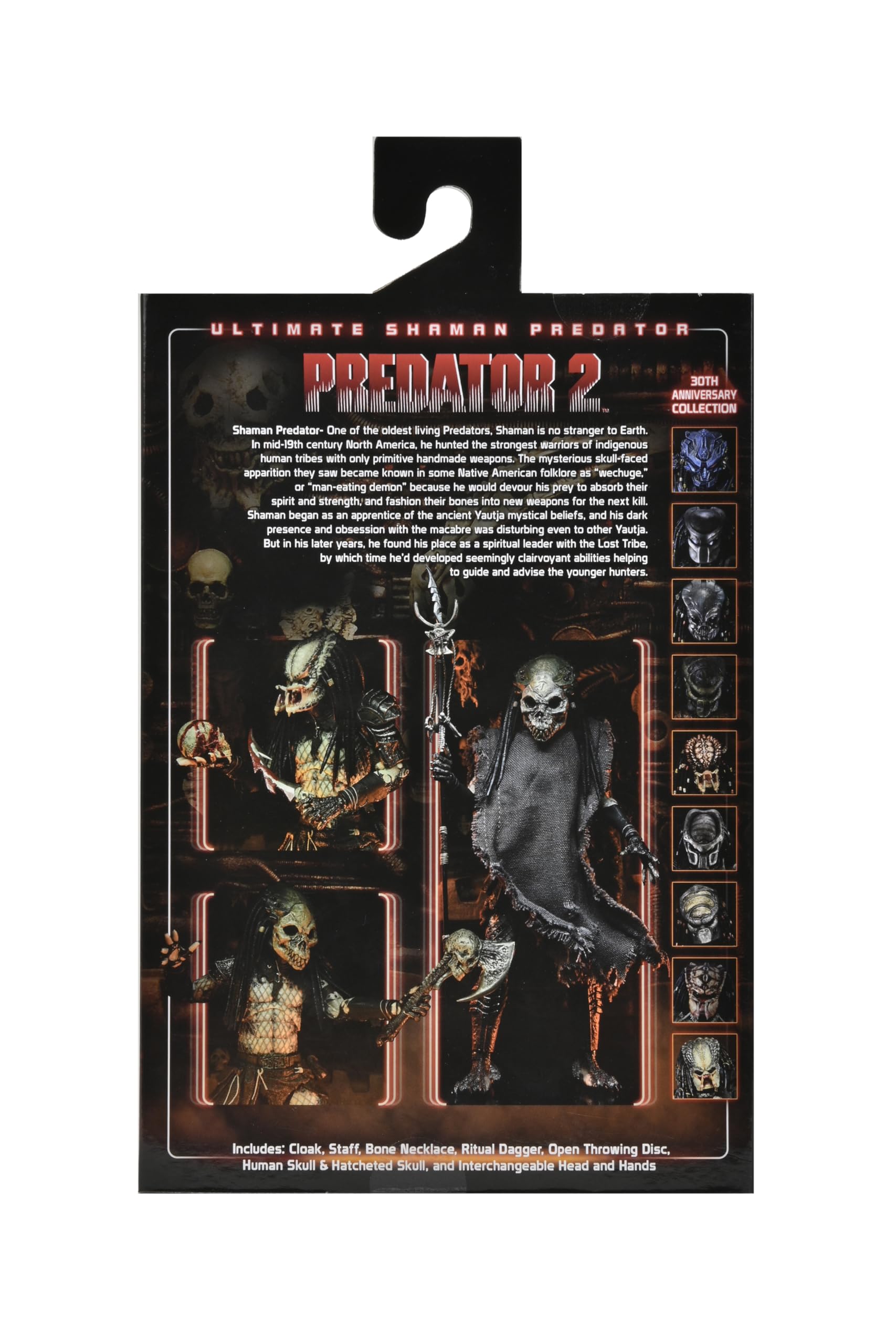 NECA Predator Shaman masked head offers display versatility.