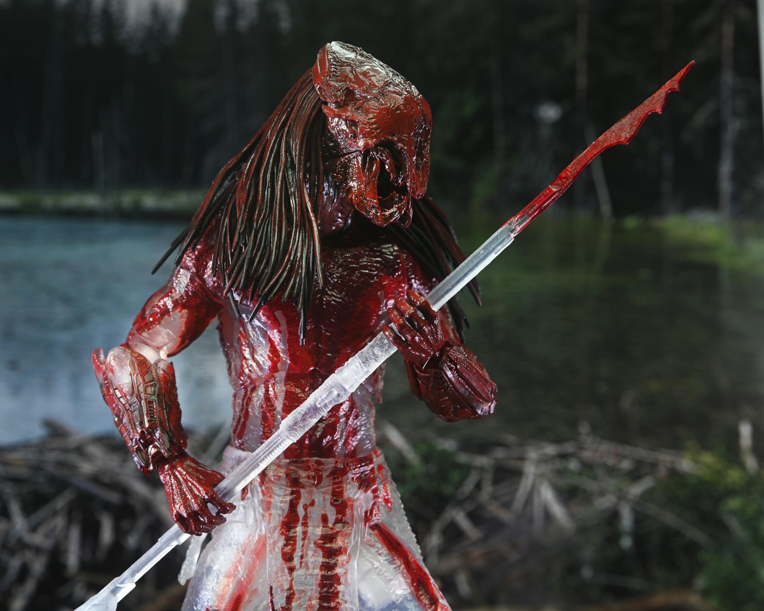 NECA Prey figure in dynamic pose for display dioramas