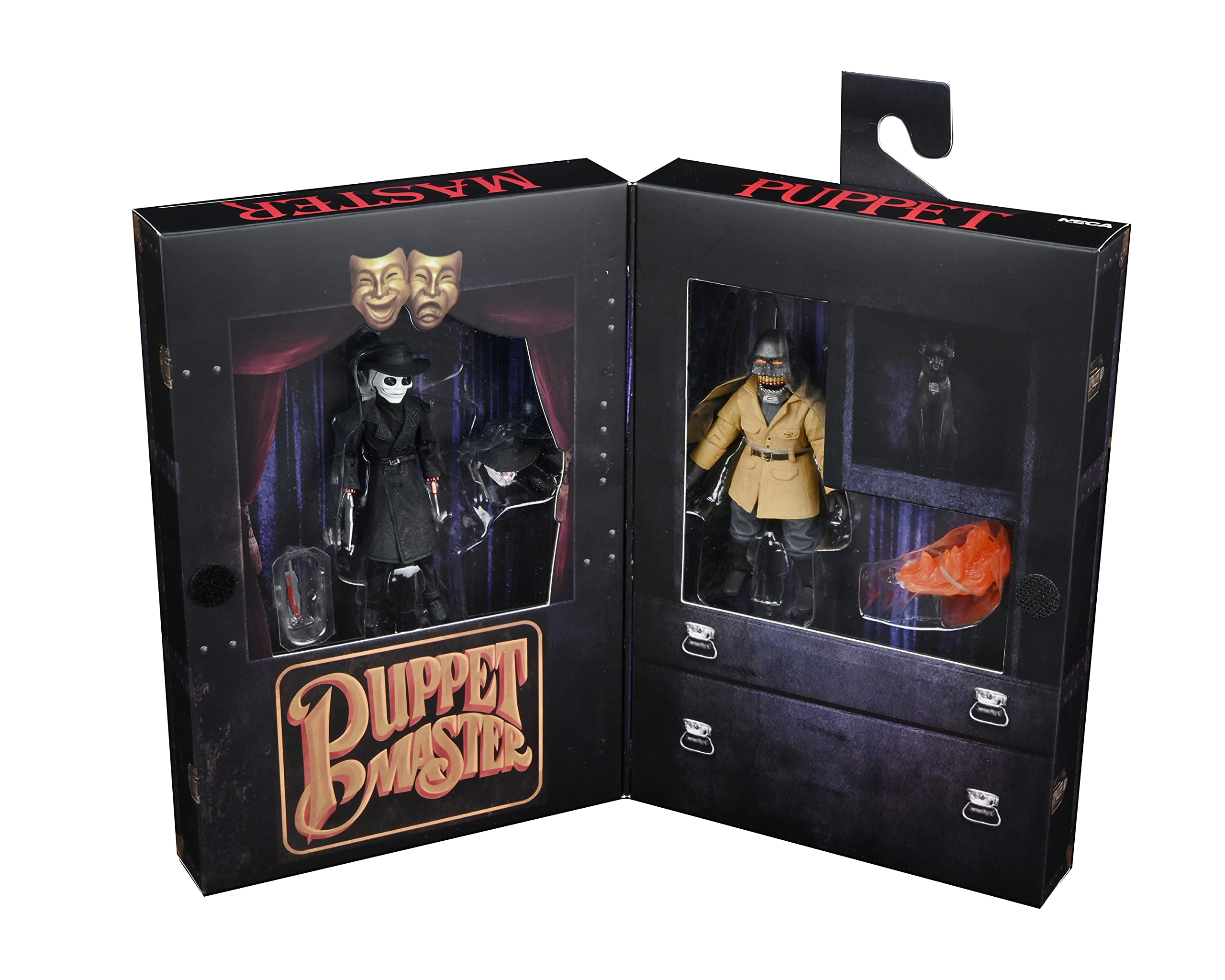 NECA Puppet Master window box packaging replicates the Puppet Case