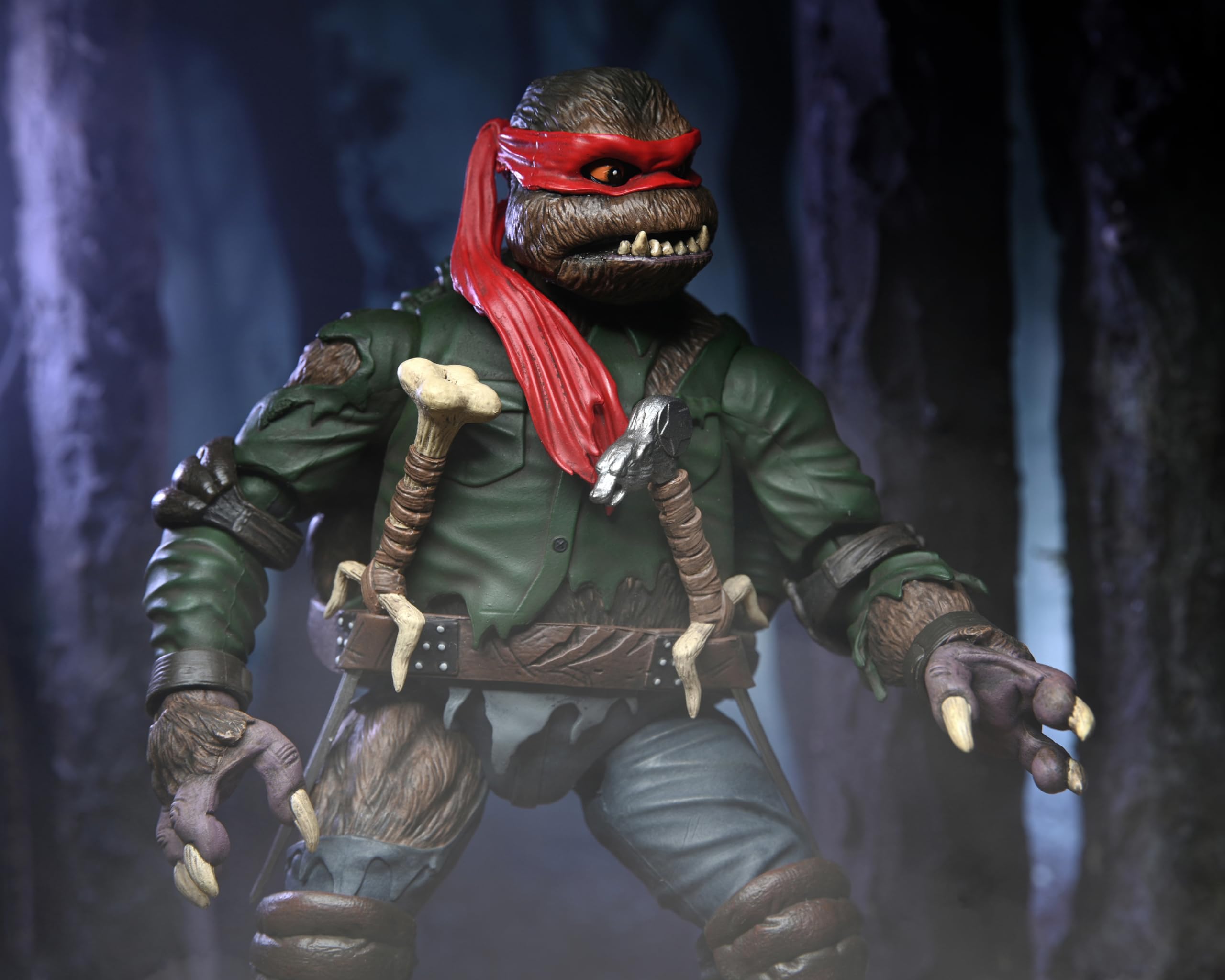 NECA Raphael Wolfman animal trap accessory enhances diorama scenes.