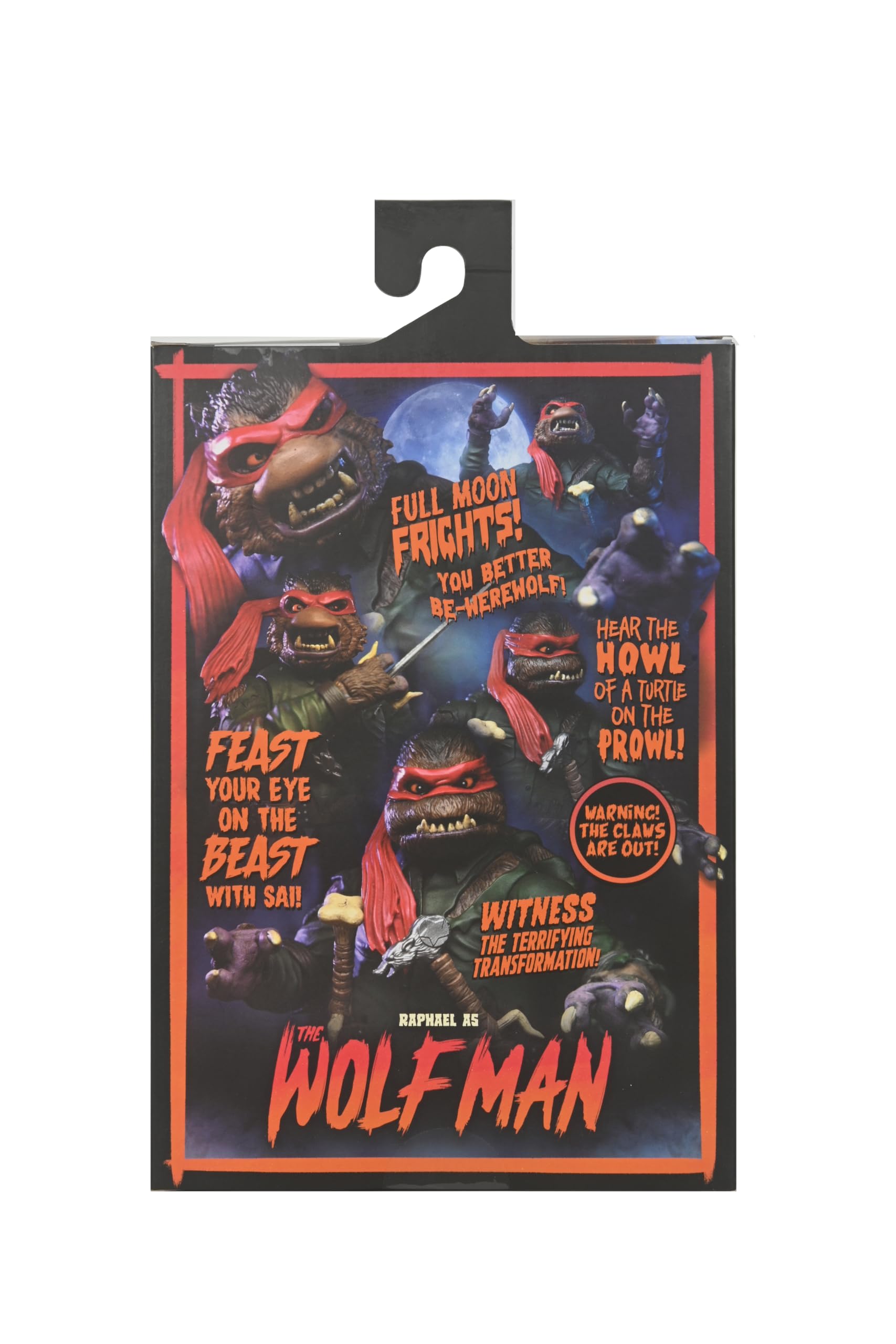 NECA Raphael Wolfman figure shows two interchangeable heads for pose variety.
