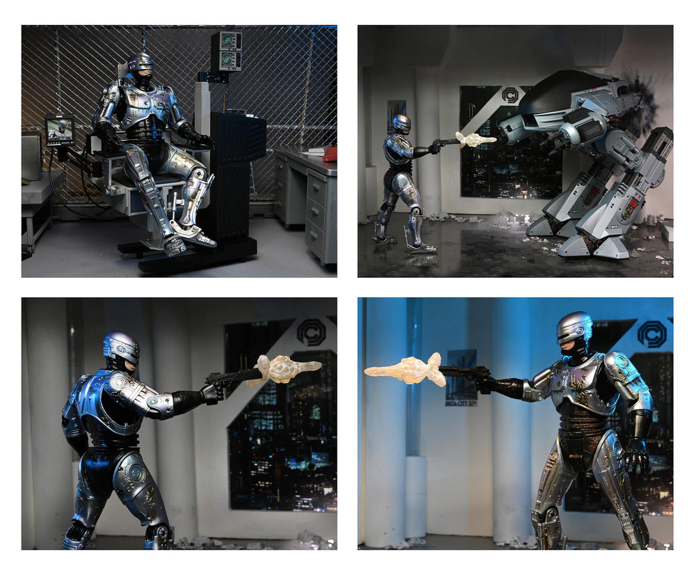 NECA Robocop alternate Peter Weller head for authentic likeness.
