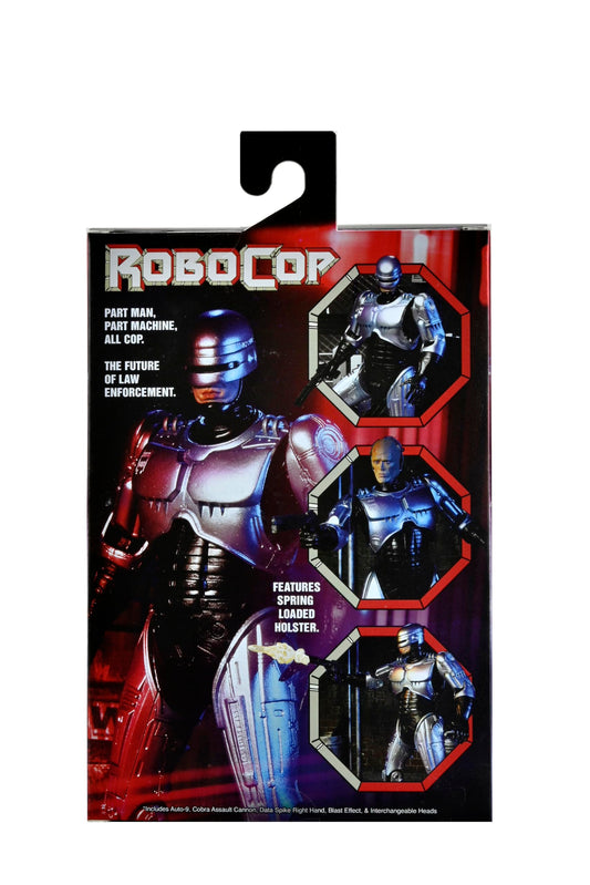 NECA Robocop accessories layout showing interchangeable parts