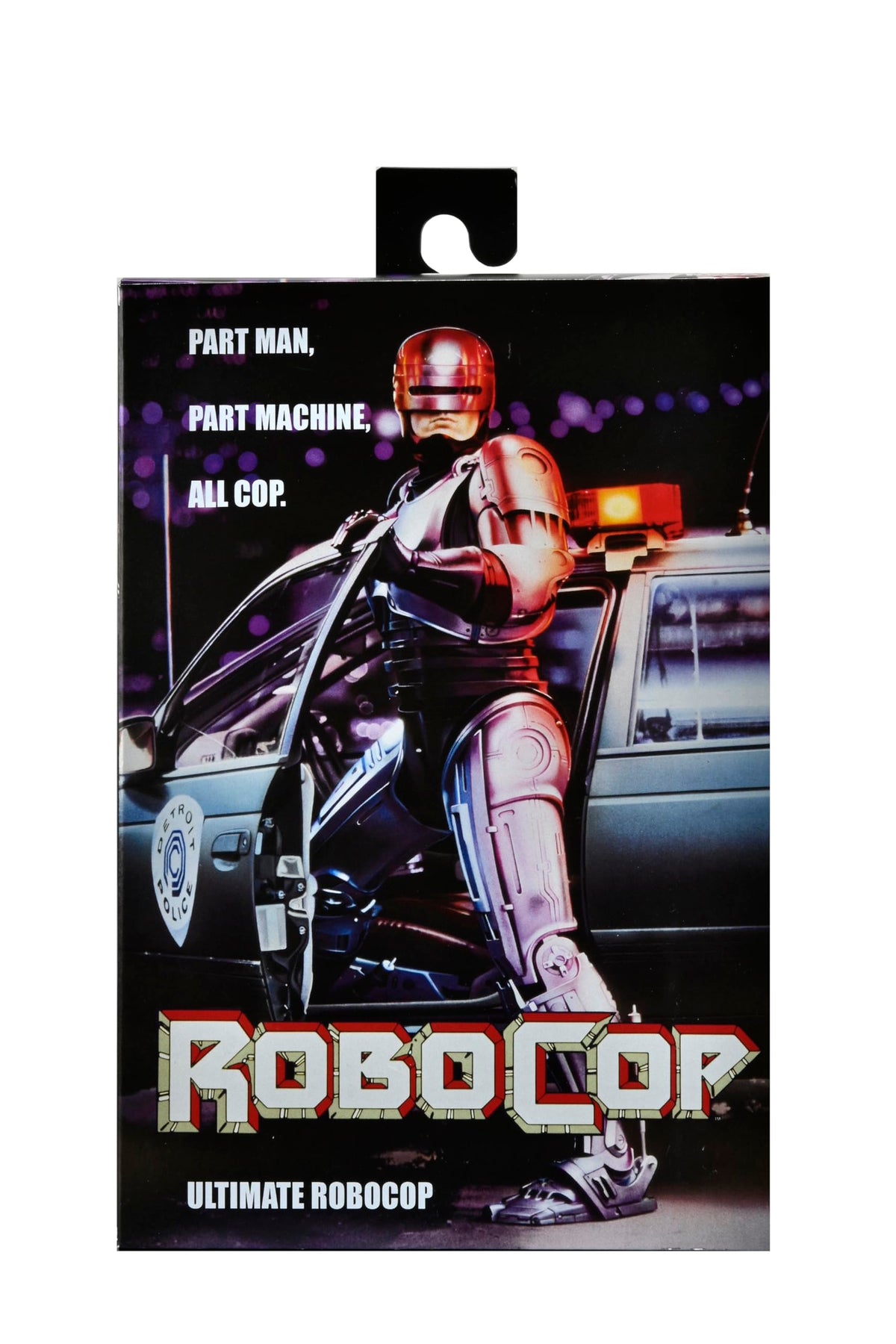 NECA Robocop Ultimate figure front view with detailed deco for display