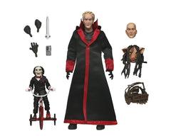 NECA Saw Ultimate Jigsaw Killer in black robe for dramatic display