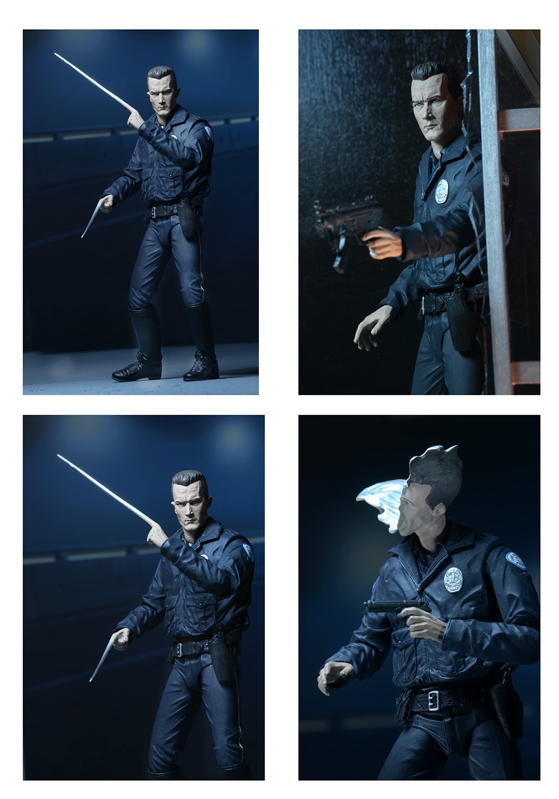NECA T-1000 Motorcycle Cop figure fully articulated body for action poses