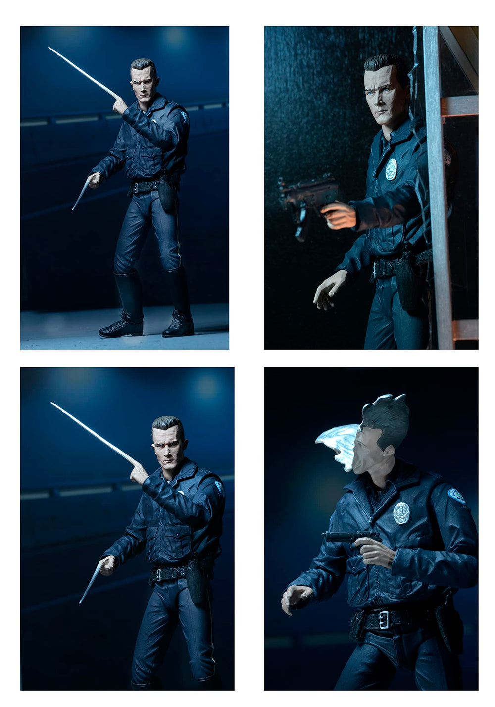 NECA T-1000 Motorcycle Cop figure fully articulated body for action poses
