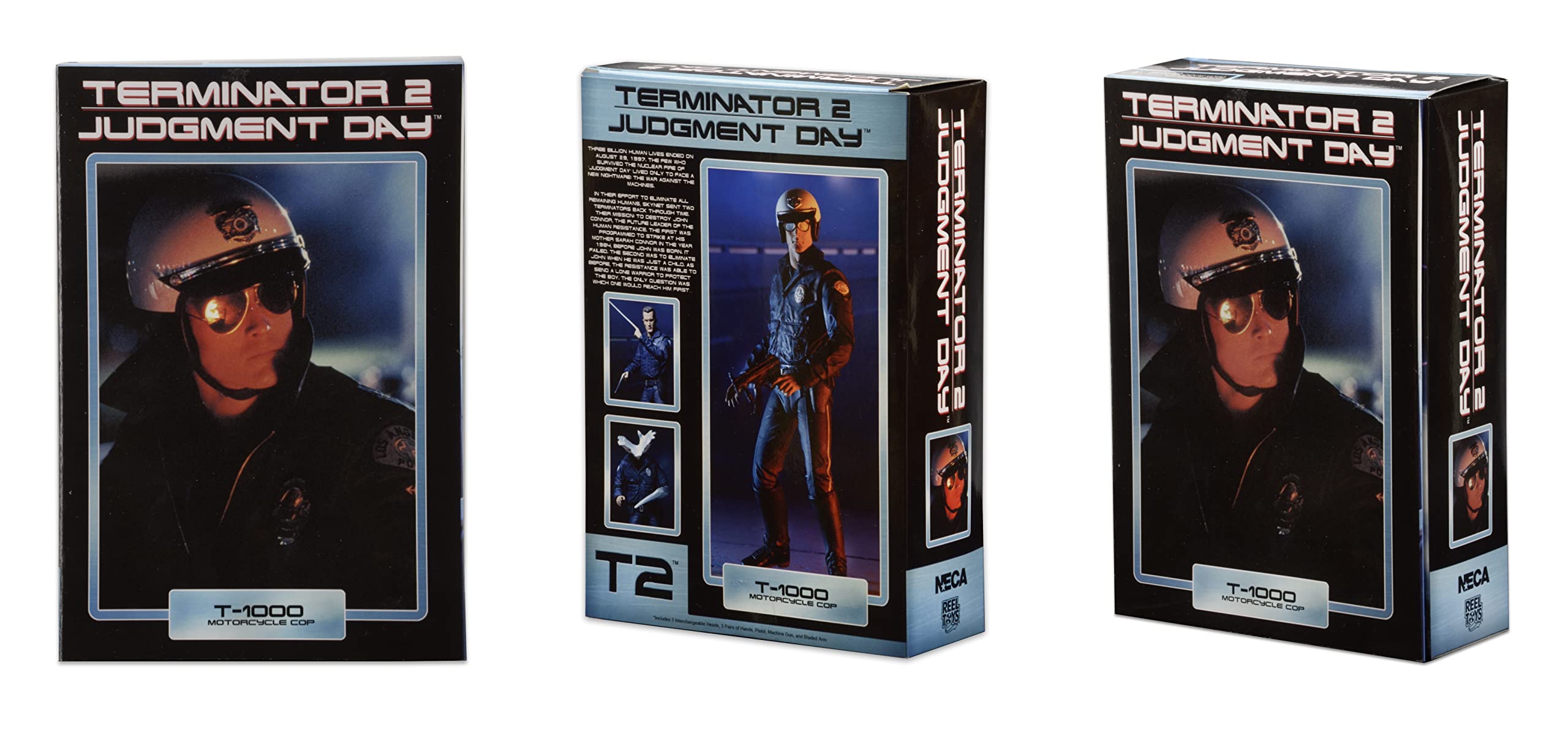NECA T-1000 Motorcycle Cop figure with bladed arm for dramatic scenes