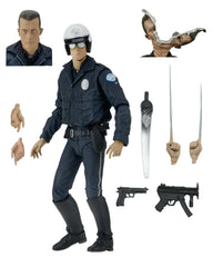 NECA T-1000 Motorcycle Cop figure front view showing authentic display-ready details