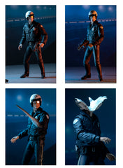 NECA T-1000 Motorcycle Cop figure with pistol and machine gun accessories