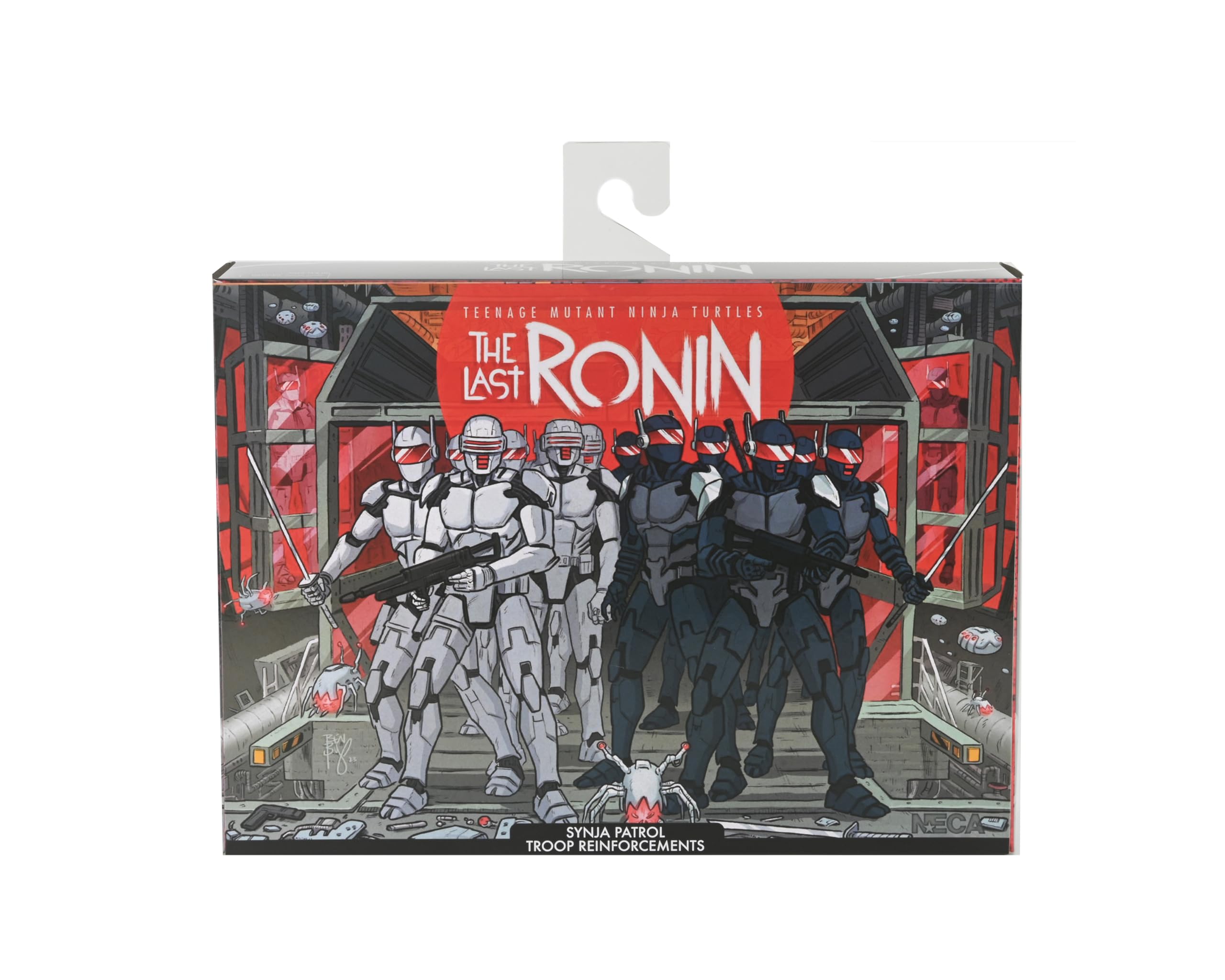 NECA The Last Ronin Synja Patrol Bot front view, authentic comic-inspired display