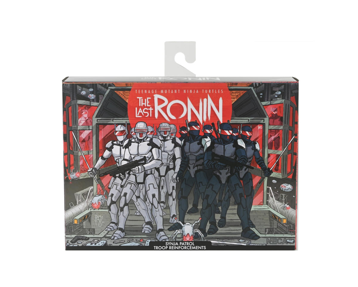 NECA The Last Ronin Synja Patrol Bot front view, authentic comic-inspired display