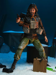 NECA The Thing ULT MacReady wearing hat accessory for authentic diorama scenes.