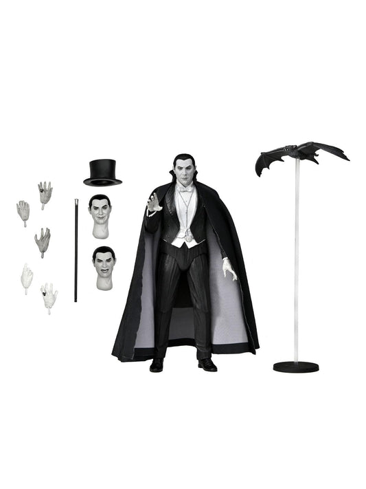 NECA Dracula Carfax Abbey figure front view with formal tuxedo for collectors.