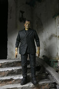NECA Universal Monsters Frankenstein color figure in 7-inch scale for display.