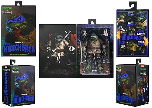 NECA Leonardo Hunchback figure with katana swords for dynamic posing
