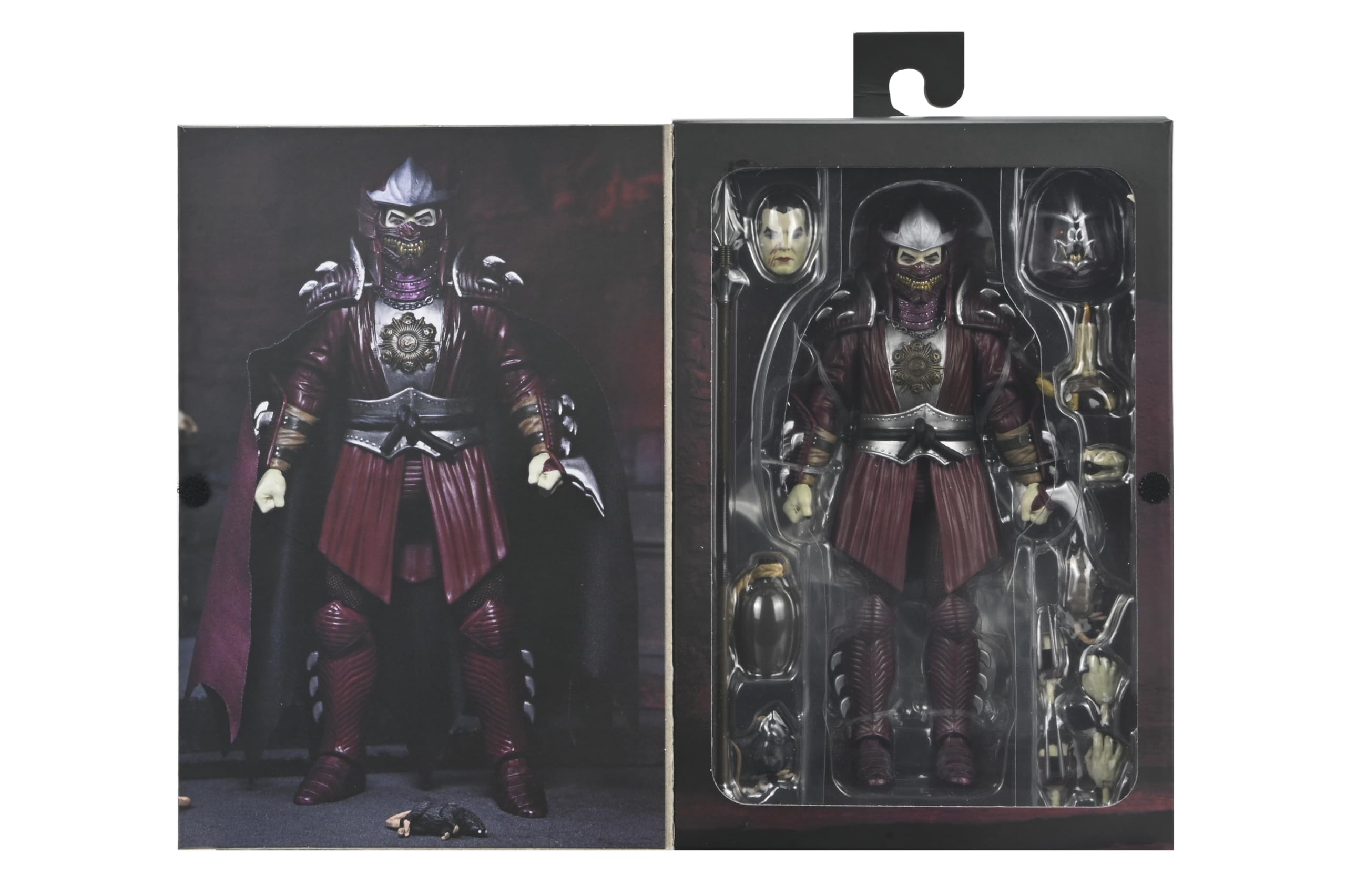 NECA Shredder as Dracula Crimson fabric cape showing authentic texture