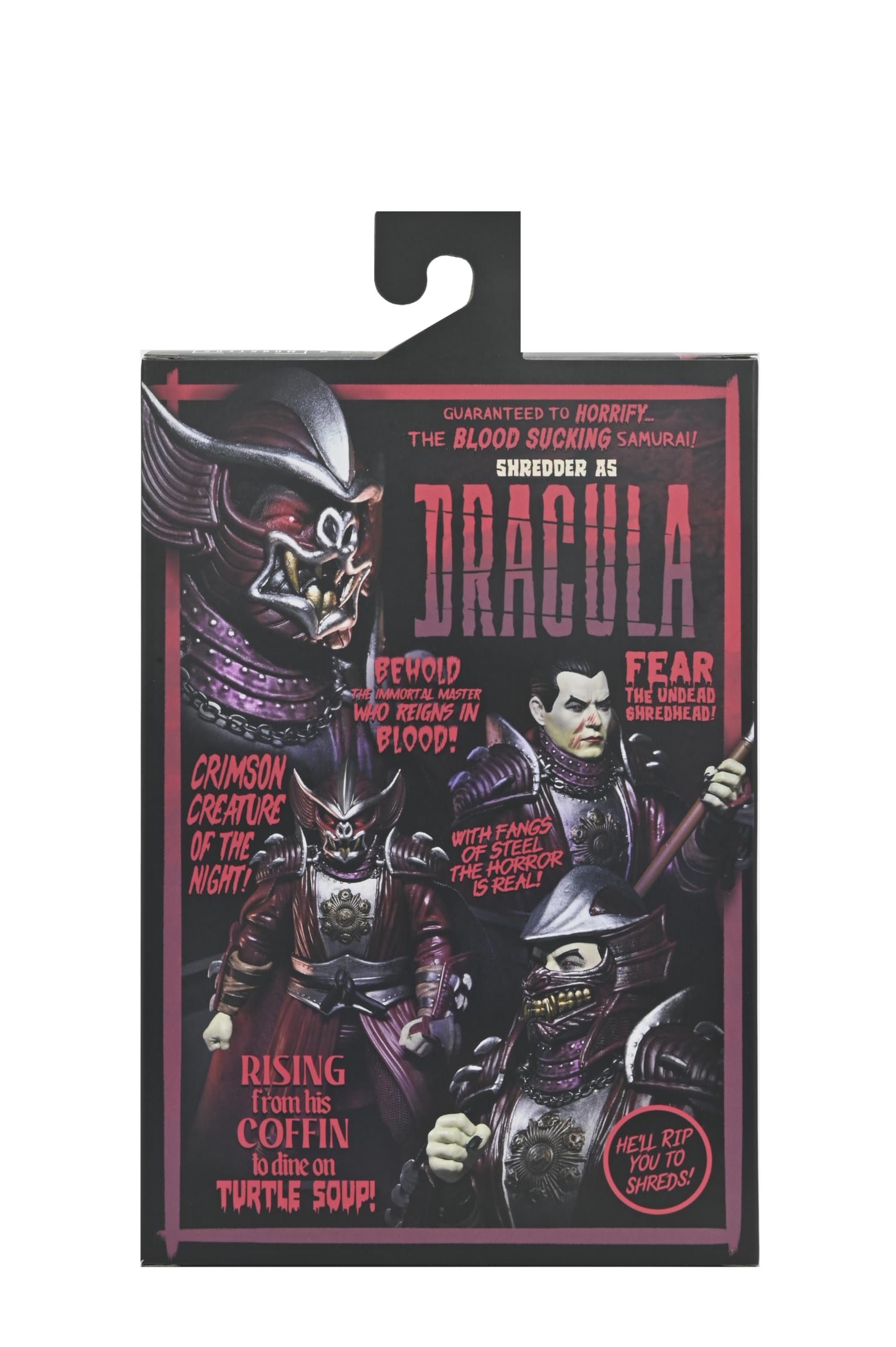 NECA Shredder as Dracula Crimson with three heads for versatile display options
