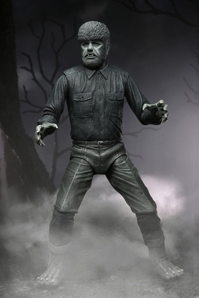 Includes wolf cane, animal trap, and stand for NECA display and posing