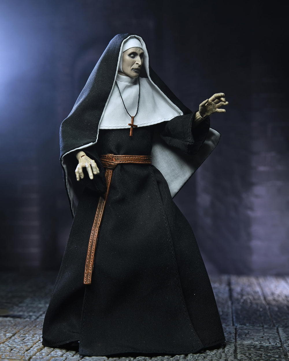 NECA Valak demon nun detail emphasizes textured habit and face