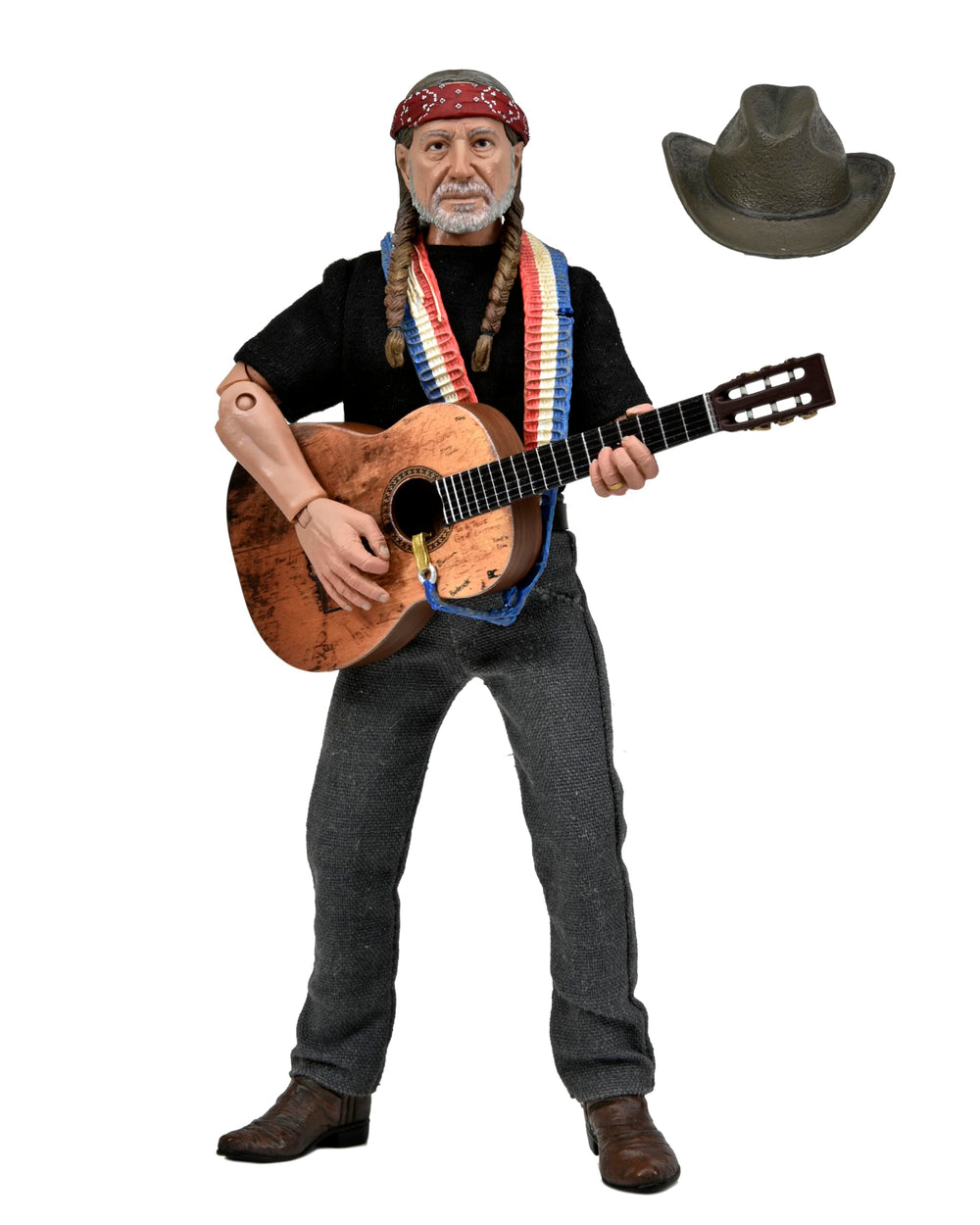 NECA Willie Nelson cowboy hat completes authentic look for dioramas or photos.