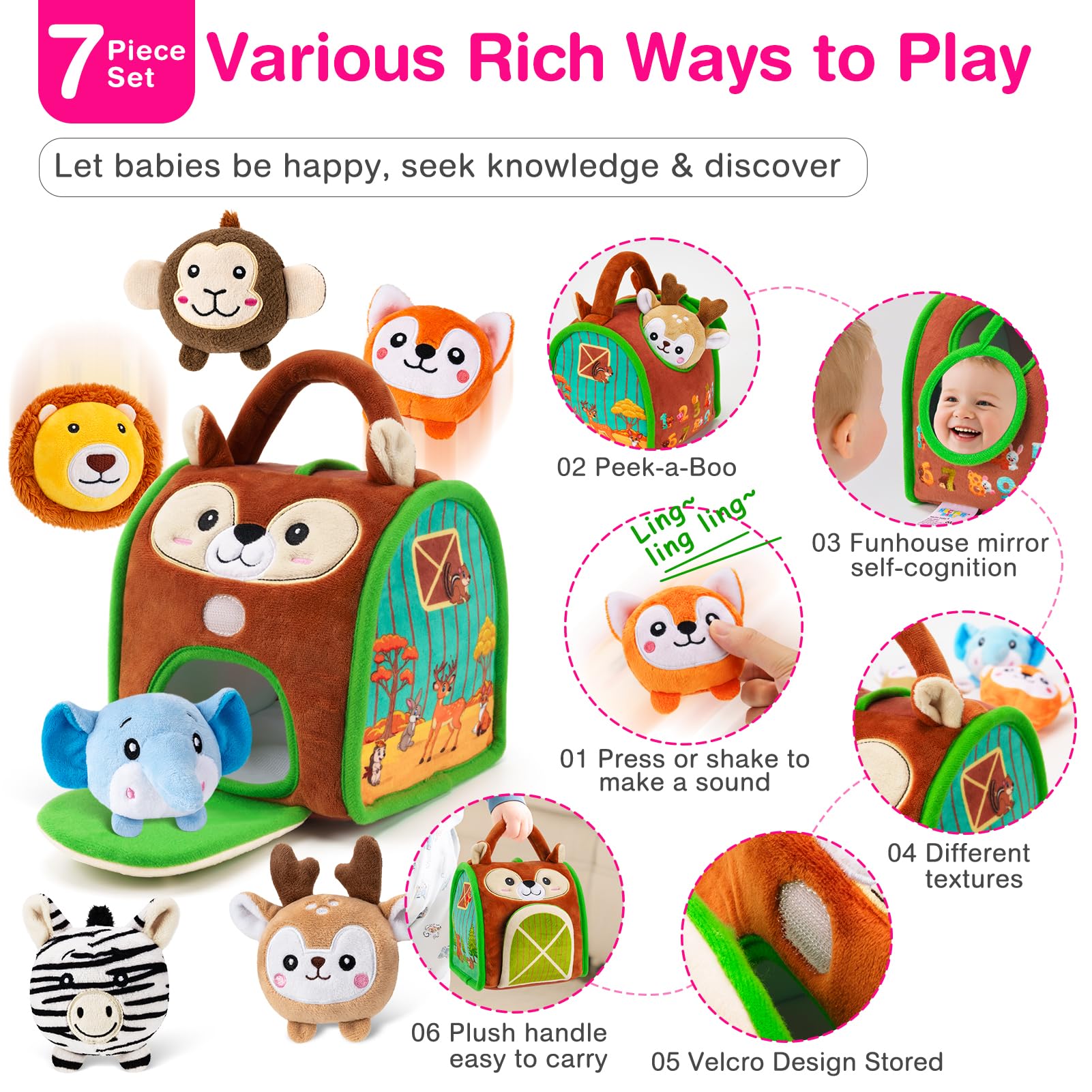 NECTAR BABY bear plush provides portable comfort for stroller or car rides.