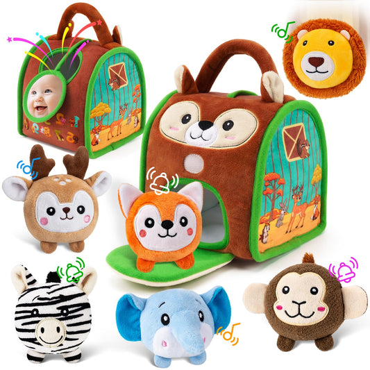 NECTAR BABY jungle cabin plush toy fuels safe baby exploration during playtime.