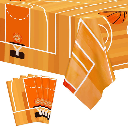 Nefelibata basketball tablecloth pattern adds basketball-themed decor for parties