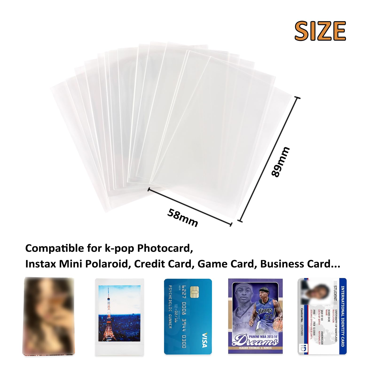 Neffliwe Kpop photocard sleeves stack of sleeves for organized trading card sets