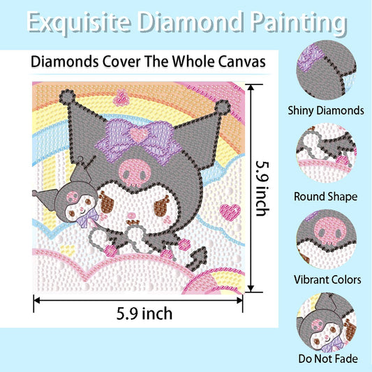 Nekpiahu 6x6 inch diamond painting kit reveals vivid colors and textures