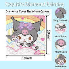 Nekpiahu 6x6 inch diamond painting kit reveals vivid colors and textures
