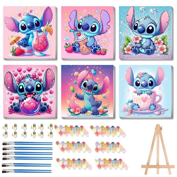 nekpiahu cartoon paint by numbers framed artwork adds playful wall decor