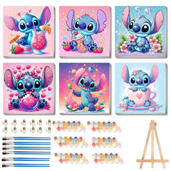 nekpiahu cartoon paint by numbers framed artwork adds playful wall decor