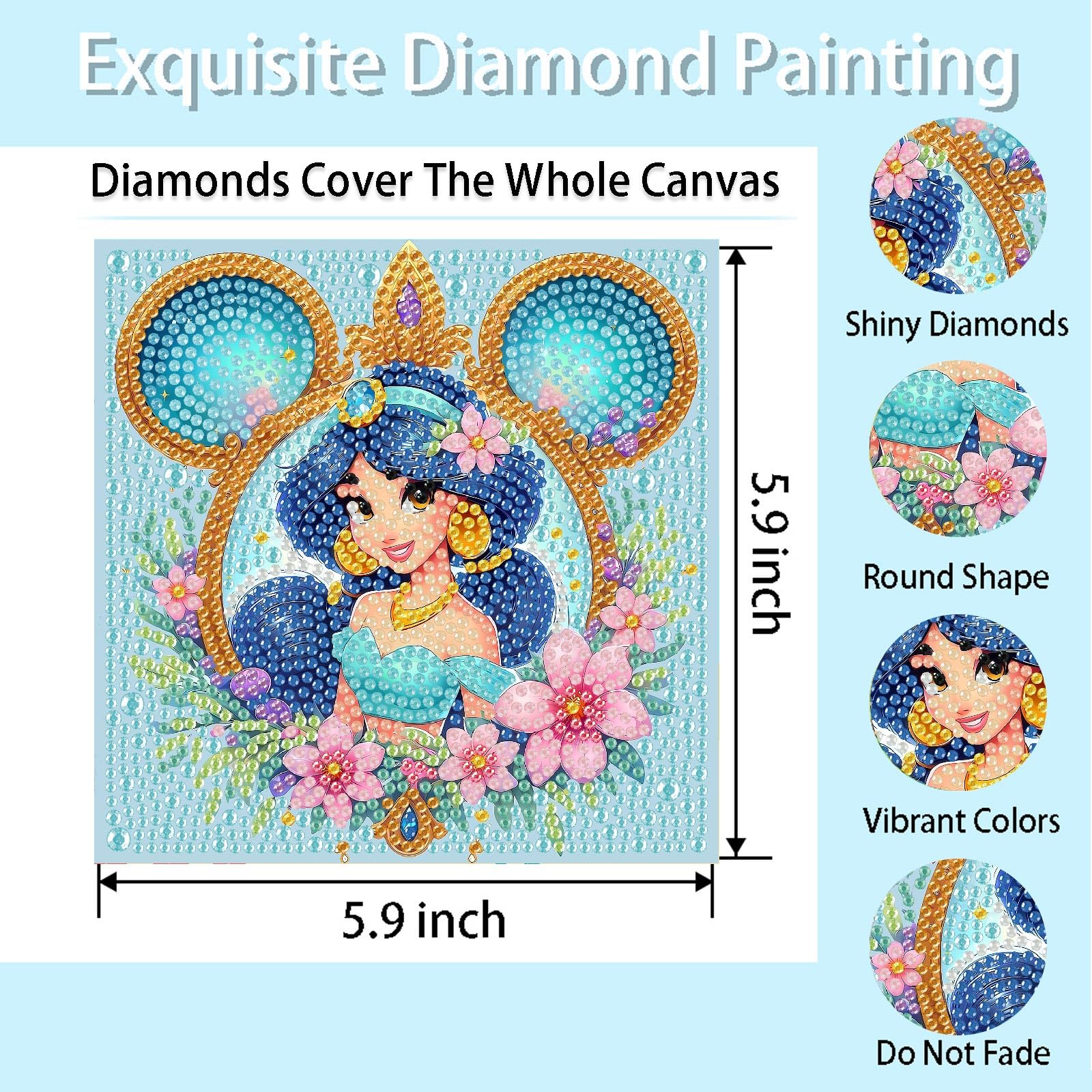 nekpiahu hd-printed canvas diamond art showcases vibrant patterns for engaging craft time.