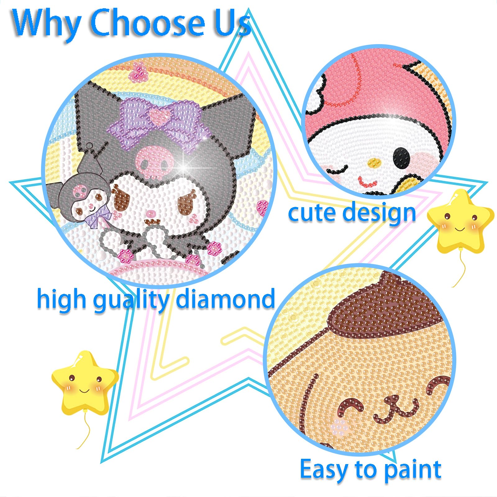 Nekpiahu wall decor diamond art kit adds kid friendly art to any room
