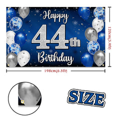 Nelbiirth blue and silver balloon banner enhances party decor and ambiance.