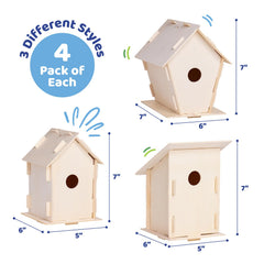 Neliblu brushes and stickers for detailed decorating and personalizing birdhouses