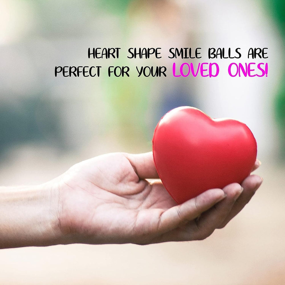 Neliblu compact 3-inch heart ball, portable for on-the-go relaxation.