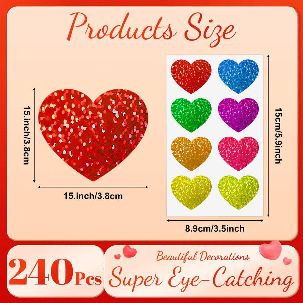 Nelisylux 1.5 inch heart sticker on an envelope enhances stationery look
