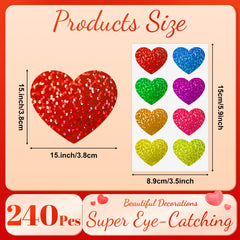 Nelisylux 1.5 inch heart sticker on an envelope enhances stationery look